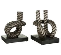 Orsina Piper Set of Rope Bookends in Black Orsina Black