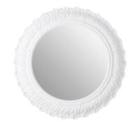 Orsina Plume Antique Small Acanthus Leaf Wall Mirror in White Orsina White