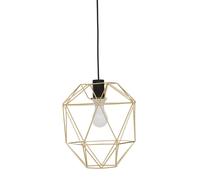 Orsina Polished Chrome Pendant Light, Triangle Cage Frame Hanging Ceiling Light For Kitchen, Ceiling Mounted Lamp in Gold Orsina Gold