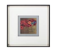 Orsina Poppy Framed Wall Art Home Wall Décor in White Orsina White