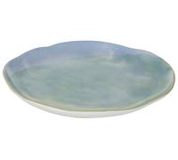 Porcelain Side Plate With Gold-Plated Accent,Hand-Painted Ceramic Dish in Pastel Tones,Appetizer Plate