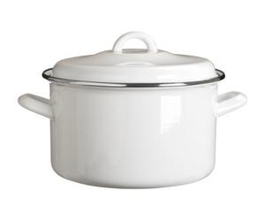 Orsina Porter 4700Ml White Enamel Casserole Dish