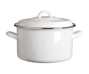 Orsina Porter Large Casserole Dish With Lid in White Orsina White