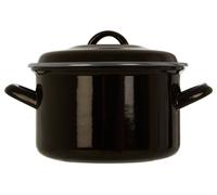 Premier Housewares Small Casserole Dish - Black Enamel, Black