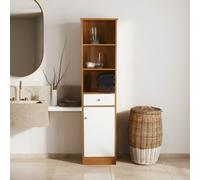Orsina Practical Design Oak Effect Floor Standing Cabinet, Stylish Display Cabinet, Slim Design Storage Unit