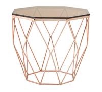 Orsina Practical End Table With Metalic Base, Versatile Sitting Room Side Table, Stunning Lounge Room Table in Gold Orsina Gold