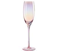 Set of 4 Pink Frosted Champagne Flute Glasses Pink