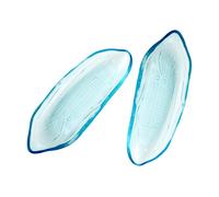 Orsina Practical Set Of Two Corn On The Cob Blue Coloured Glass Dishes, Stylish Dishes, Chip Resistant Dishes Orsina Blue