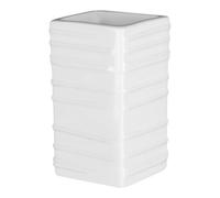 Orsina Practical White Ceramic Bathroom Tumbler, Durable Ceramic Tumbler, Embossed Detailed Bathroom Tumbler