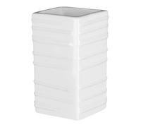 Orsina Practical White Ceramic Bathroom Tumbler, Durable Ceramic Tumbler, Embossed Detailed Bathroom Tumbler Orsina White