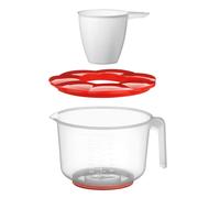 Orsina Precisely Measured Bowl With Cup Measuring Set, Durable Measuring Cup, Functional Design Measuring Cup in Red Orsina Red