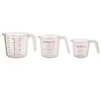 Measuring Jugs, Clear Plastic, Set of 3