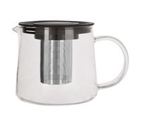 Orsina Premium 1000Ml Glass Heat Resistant Teapot, Efficient Pot For Dining Table, Ergonomic Teapot For Breakfast in Silver Orsina Silver