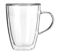 Premier Housewares Double Wall Mug, Glass, 9 x 12 x 12 cm