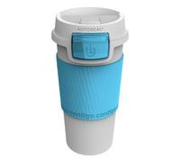 Orsina Premium Thermal Auto Seal Mug, Comfortable Blue Grip Leak Proof Thermal Travel Cup, Stylish Coffee Mug