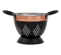 Prescott Small Colander, Charcoal/Copper
