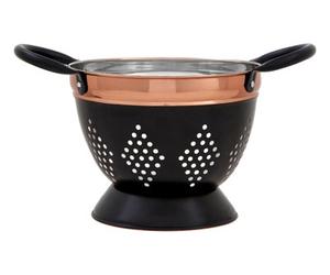 Orsina Prescott Small Charcoal And Copper Colander