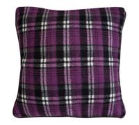 Orsina Purple Check Throw Cushion, Polyester Décor Cushion For Relaxing, Washable Cushion For Sofa, Bed, Chair