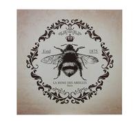 Orsina Queen Bee Wall Plaque, Typography With Crown & Bee Motif In Bold Design, Adds Fun & Empowerment in Brown Orsina Brown