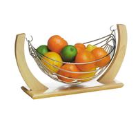 Orsina Quirky Rubberwood Fruit Hammock, Functional Design Wooden Fruit Hammock, Wooden Frame Fruit Hammock in Natural Orsina Natural