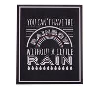 Orsina Rainbow Wall Plaque, Colourful Wooden Sign With Uplifting Rainbow Design, Rustic Finish in Black Orsina Black