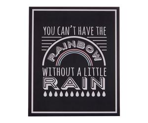 Orsina Rainbow Wall Plaque, Colourful Wooden Sign With Uplifting Rainbow Design, Rustic Finish in Black Orsina Black