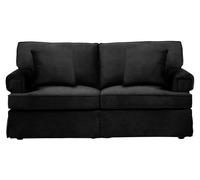 Orsina Ralph Two Seat Velvet Sofa in Black Orsina Black