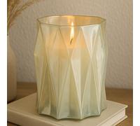 Orsina Rambia Large Irridescent Glass Candle Holder in Silver Orsina Silver