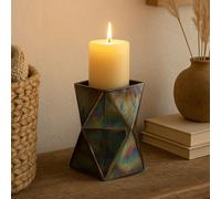 Orsina Rambia Small Oil Slick Glass Candle Holder Orsina Multicolor
