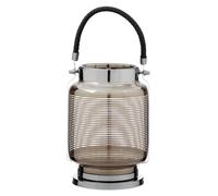 Orsina Raya Small Nickel Stripe Lantern in Clear Orsina Clear