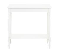 Orsina Rectangular Console Table for Hallway, Pine Wood Hallway Table for Home Office Decor, Wood Table with Carved Legs in White Orsina White