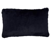 Orsina Rectangular Red Wine Faux Fur Cushion, Soft Feather Filled Decorative Cushion For Sofa & Bedroom in Navy Orsina Navy