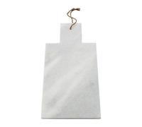 Premier Housewares Rectangular White Marble Paddle Chopping Board Strong Versatile Cutting Board Non-Stick Surface Polished Finish w40 x d18 x h1cm