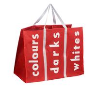 Orsina Red 3-Section Laundry Bag With Handles, Dual-Compartment Design For Easy Sorting, Lightweight & Foldable Orsina Red