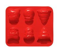 Premier Housewares 6 Christmas Cake Mould Tray - Red