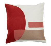 Orsina Red & White Tonal Cushion Orsina Multicolor