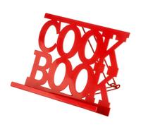 Orsina Red Enamel Cook Book Stand, Durable Metal Stand With Glossy Enamel Finish, Ideal For Holding Cookbooks