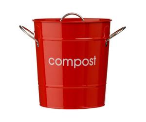 Orsina Red Metal Eco Compost Bin