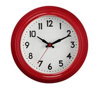 Orsina Red Metal Modern Wall Clock