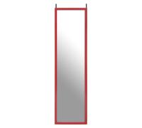 Premier Housewares Red Plastic Frame Over Door Mirror