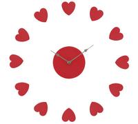 Premier Housewares Interiors By Premier Red Plastic Heart Diy Wall Clock