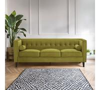interiors by Premier Helia Olive Velvet Sofa