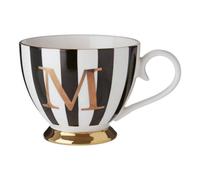 Orsina Regal Design Duchess M Letter Monogram Mug, Personalized Coffee Mug For Kitchen, Durable Mug For Breakfast