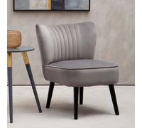 Orsina Regents Park Velvet Chair in Grey Orsina Grey