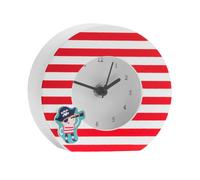 Orsina Reliable Table Clock, MDF Constructed Colourful Table Clock, Easy To Read Display Modern Table Clock in Red Orsina Red
