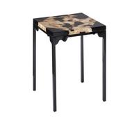 Orsina Relic Cheese Stone And Black Resin Side Table