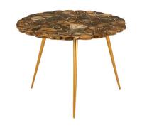 Orsina Relic Low Side Table With Agate Stone Top