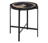 Orsina Relic Side Table With Resin Powder Coated Frame
