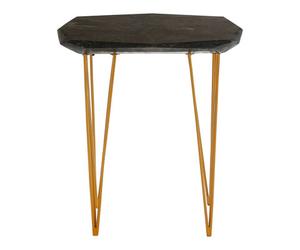 Orsina Relic Small Black Marble Top Side Table