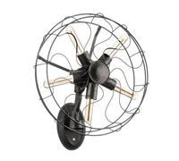 Orsina Retro Fan-Style Wall Lamp With Exposed Metal Frame, Accent Wall Lighting, Silver Finish Multi-Bulb Light
